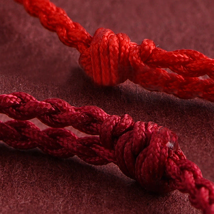 Buddha Stones Gourd Peach Wood Rope Adjustable Wealth Luck Bracelet - image 10