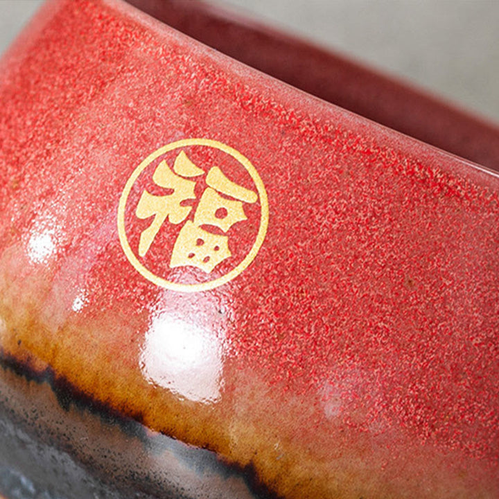 Buddha Stones Hand Painted Fu Character Ceramic Teacup Kung Fu Tea Cup With Gift Box - image 12