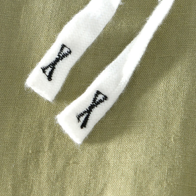 Buddha Stones Fall Solid Drawstring Elastic Waist Men's Linen Ankle-Length Pants With Pockets - image 22