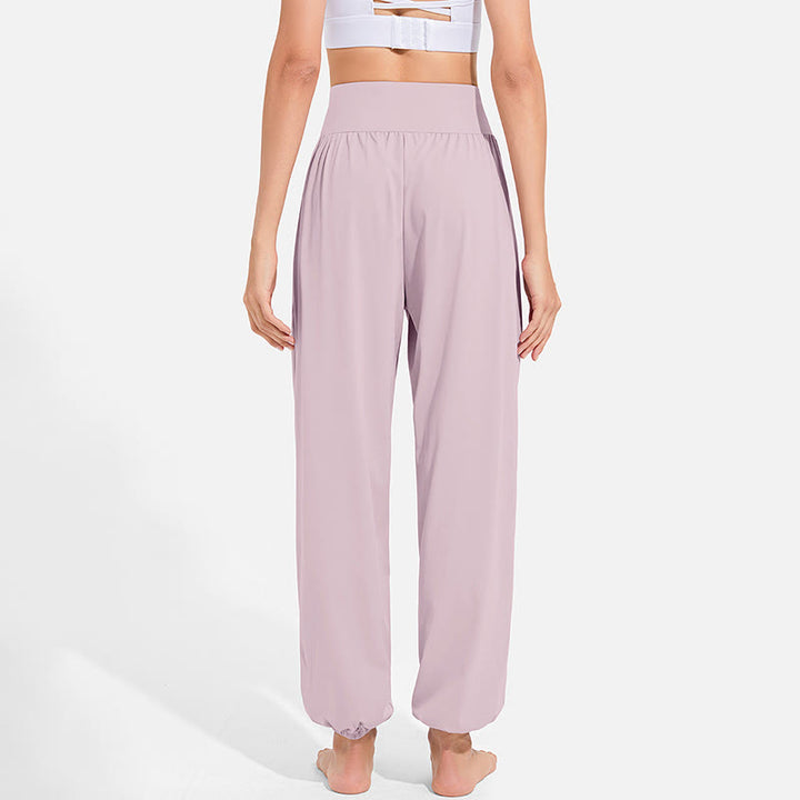 Buddha Stones Plain Drawstring Elastic Waist Design Women's Harem Pants Sports Yoga Sweatpants With Pockets - image 16