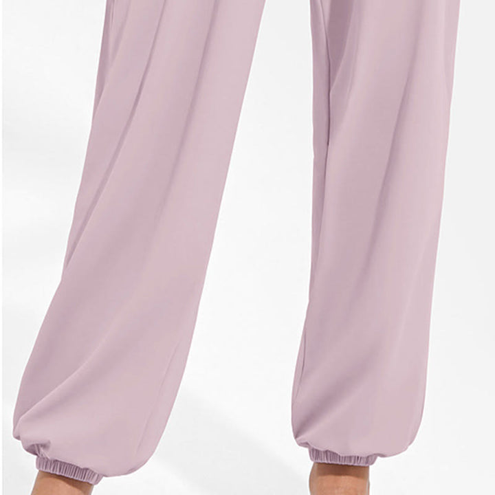 Buddha Stones Plain Drawstring Elastic Waist Design Women's Harem Pants Sports Yoga Sweatpants With Pockets - image 19