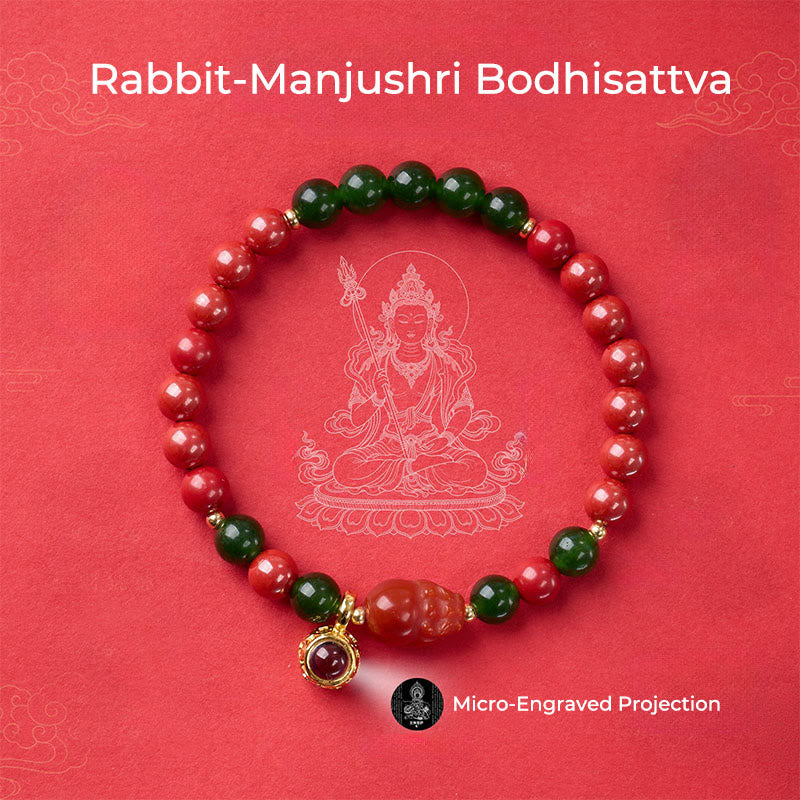 Buddha Stones Year Of The Horse Micro-Engraving Projection The Chinese Zodiac Natal Buddha Cinnabar Blessing Bracelet - image 13