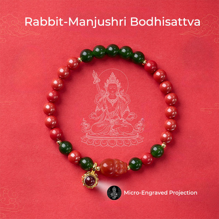 Buddha Stones Year Of The Horse Micro-Engraving Projection The Chinese Zodiac Natal Buddha Cinnabar Blessing Bracelet - image 13