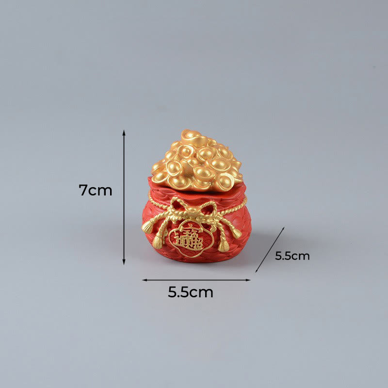 Buddha Stones Year Of The Horse God of Wealth Money Bag Success Prosperity Desk Decoration - image 13