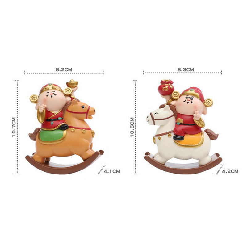 Buddha Stones Year Of The Horse God of Wealth Money Bag Success Prosperity Desk Decoration - image 9