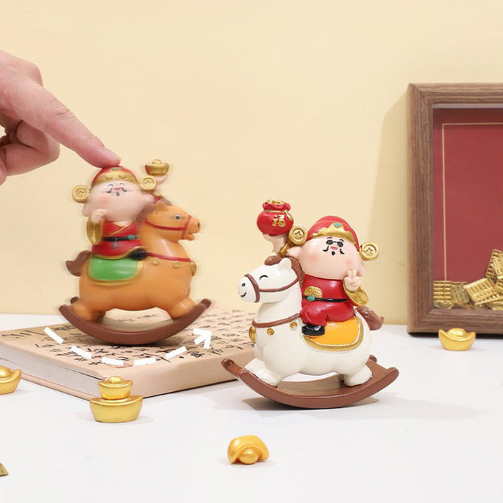 Buddha Stones Year Of The Horse God of Wealth Money Bag Success Prosperity Desk Decoration - image 6