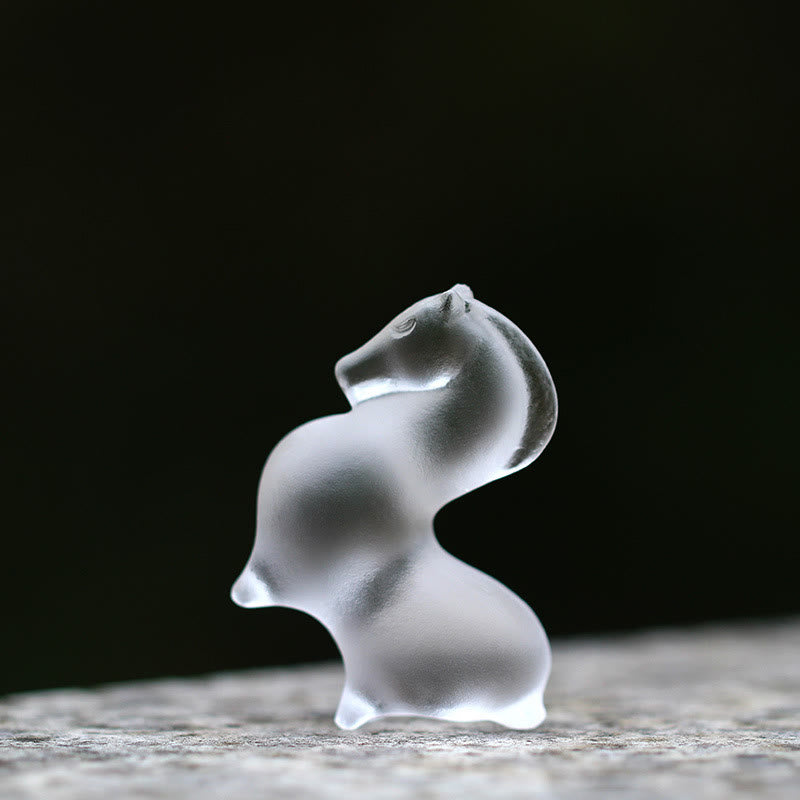 Buddha Stones Year of the Horse Lotus Pod Lotus Leaf Liuli Crystal Art Piece Home Office Energy Decoration - image 19