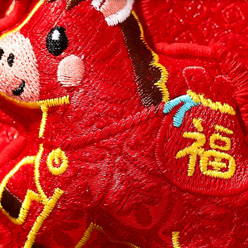 Buddha Stones Year Of The Horse 2026 New Year Fu Character Lucky Embroidery Chinese Red Envelope - image 7