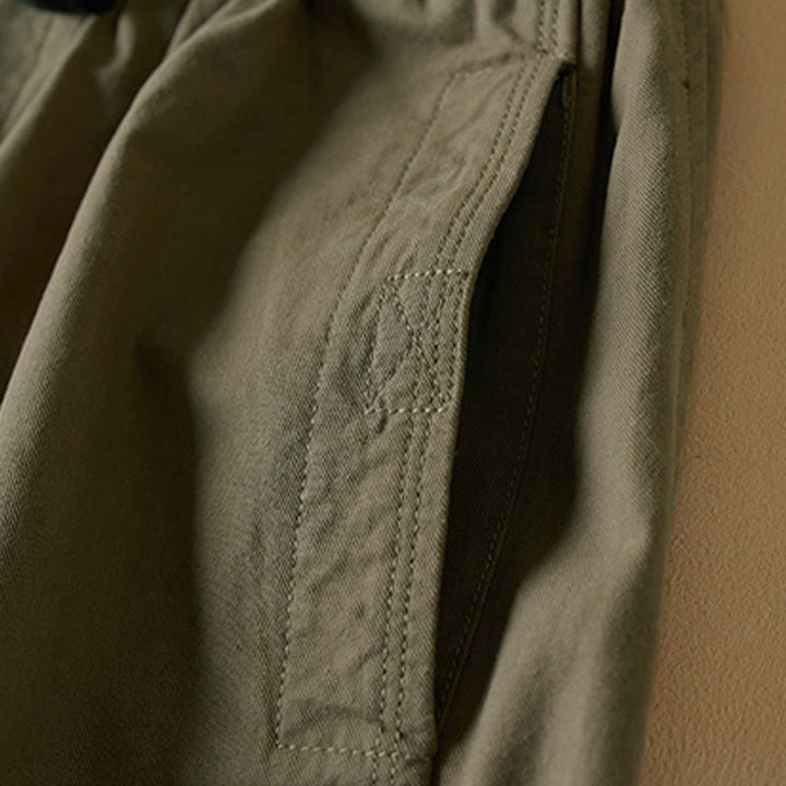 Buddha Stones Fall Drawstring 7-8 Length Cotton Women's Cargo Pants With Pockets - image 5