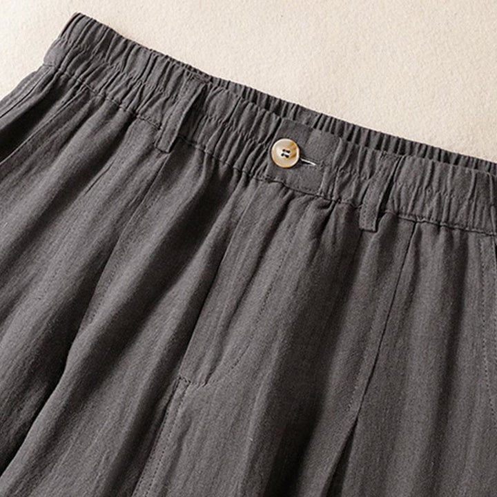 Buddha Stones Summer Button Zipper Ankle-Length Women's Pants With Pockets - image 29