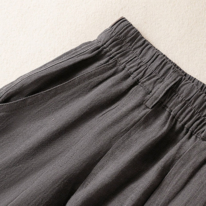 Buddha Stones Summer Button Zipper Ankle-Length Women's Pants With Pockets - image 28