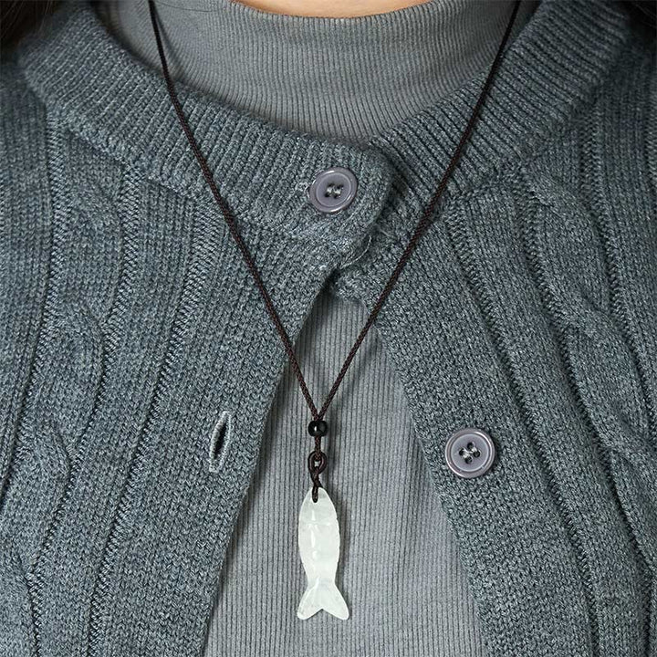 Buddha Stones Carving Koi Fish Pink Crystal Indian Agate Amethyst Warmth Prosperity Necklace Pendant - image 51