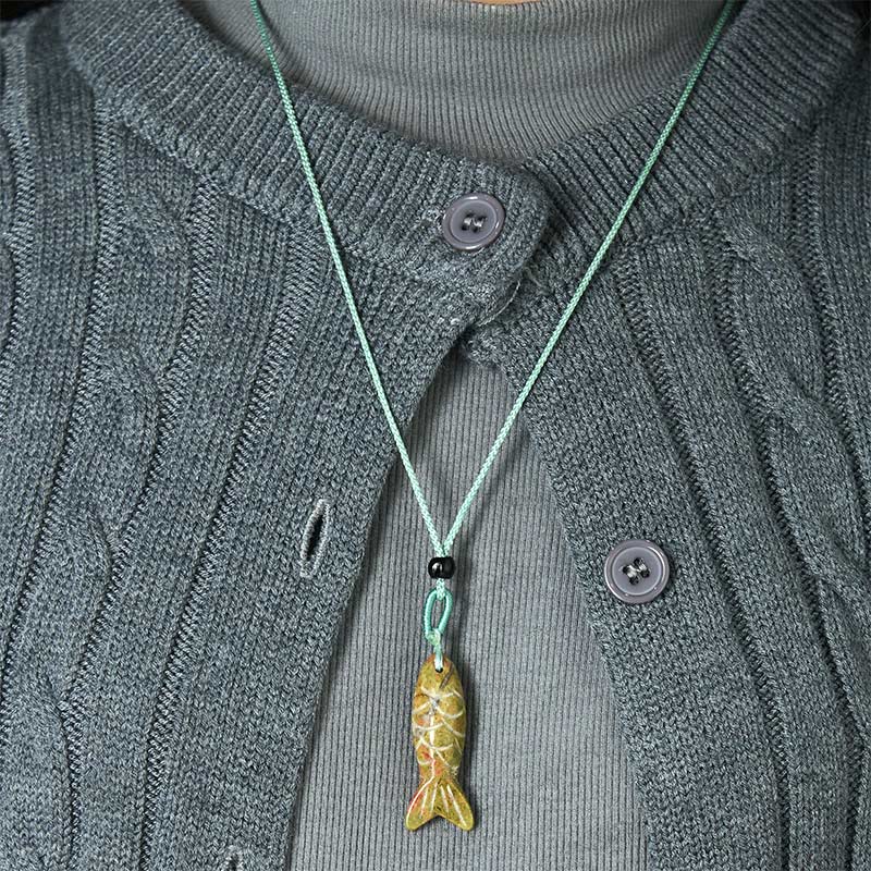 Buddha Stones Carving Koi Fish Pink Crystal Indian Agate Amethyst Warmth Prosperity Necklace Pendant - image 61