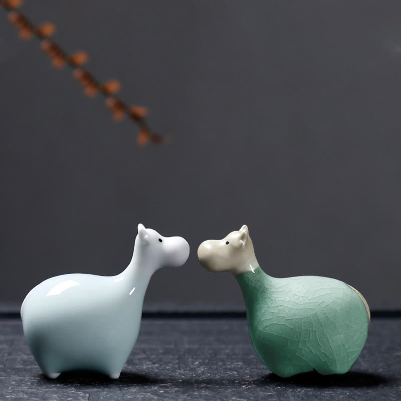 Buddha Stones Chinese Zodiac Ceramic Tea Pet Home Decoration - image 35