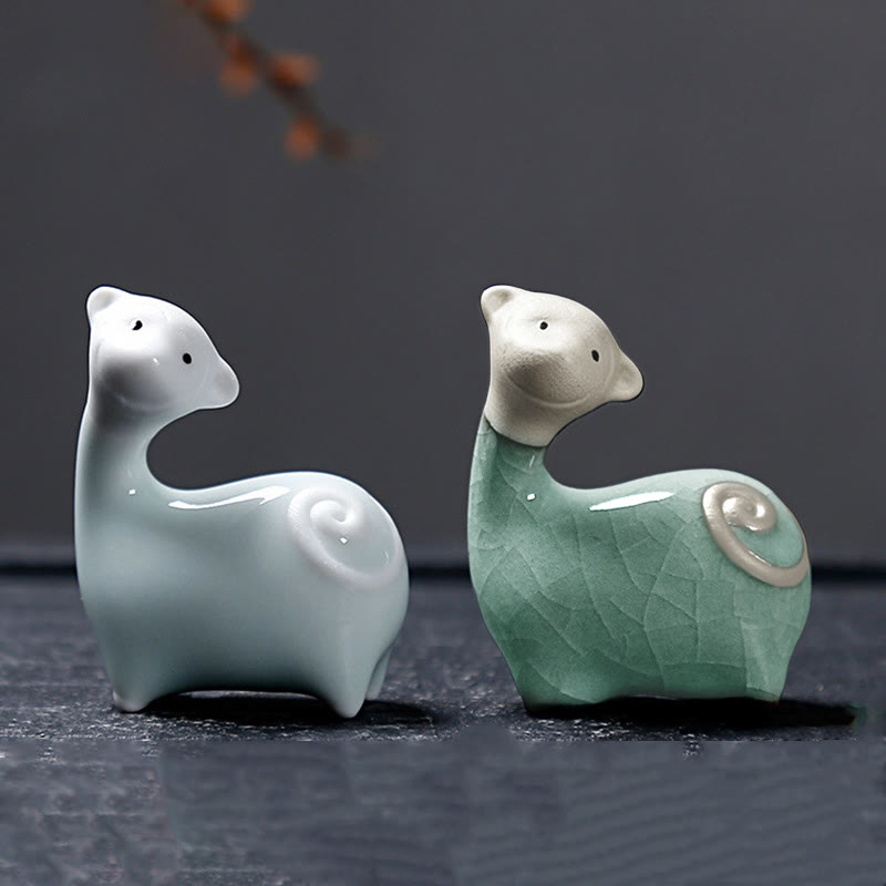 Buddha Stones Chinese Zodiac Ceramic Tea Pet Home Decoration - image 41