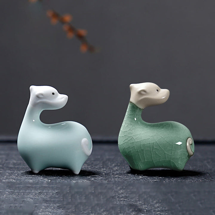 Buddha Stones Chinese Zodiac Ceramic Tea Pet Home Decoration - image 38