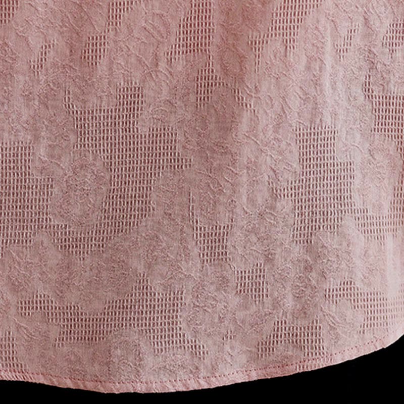 Buddha Stones Spring Traditional Floral Frog-Button Stand Collar Long Sleeve Women's Cotton Shirt - image 13