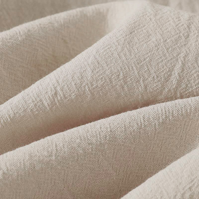 Buddha Stones Fall Plain Crew Neck Back Three Buttons Design Women's Cotton Long Sleeve Shirt - image 9