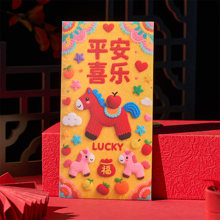 Buddha Stones Year Of The Horse 2026 New Year Lucky 6pcs Chinese Red Envelope - image 6