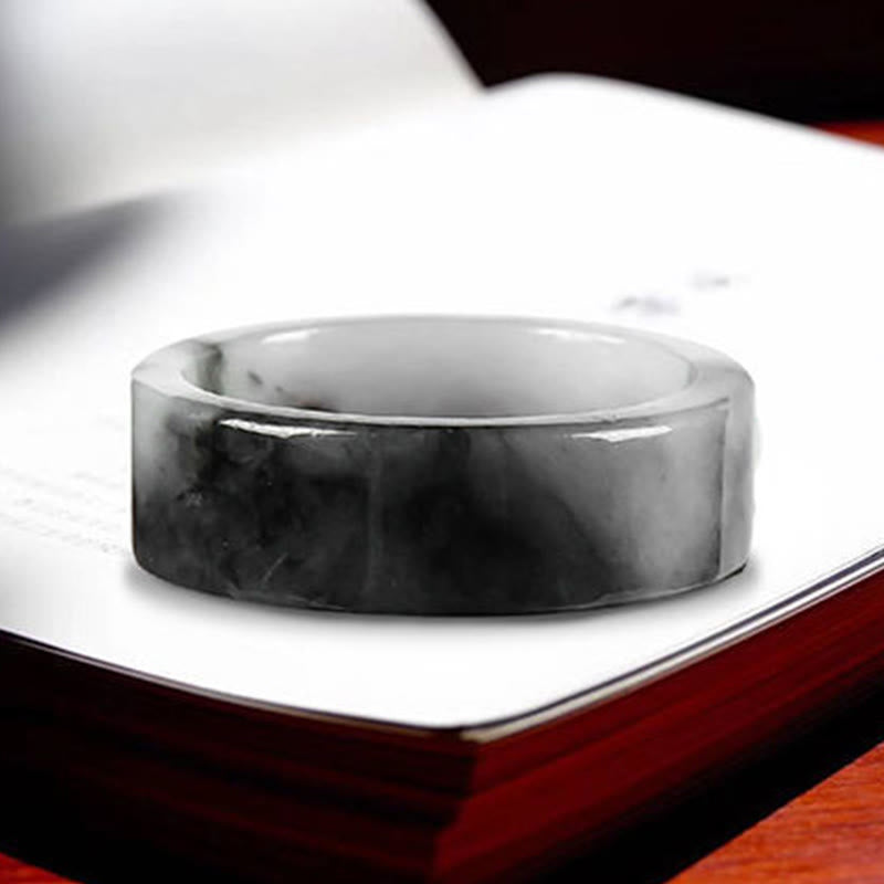 Buddha Stones Jade Prosperity Luck Ring - image 4