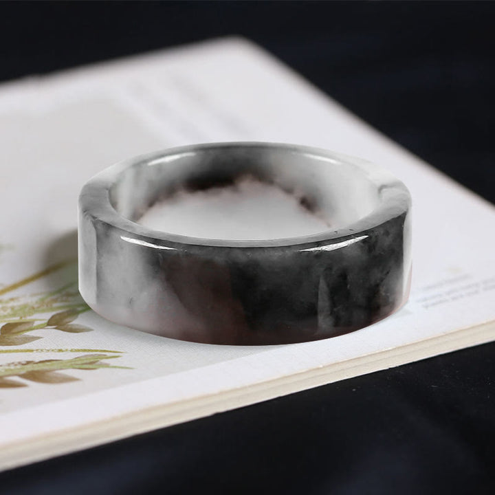 Buddha Stones Jade Prosperity Luck Ring - image 2