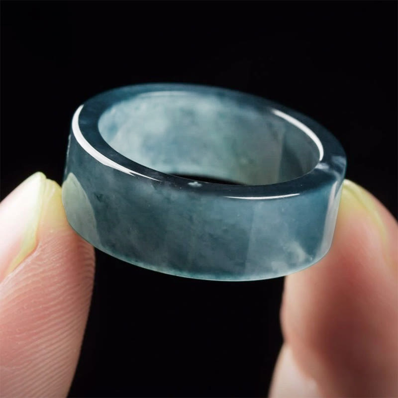 Buddha Stones Jade Luck Abundance Prosperity Ring - image 3