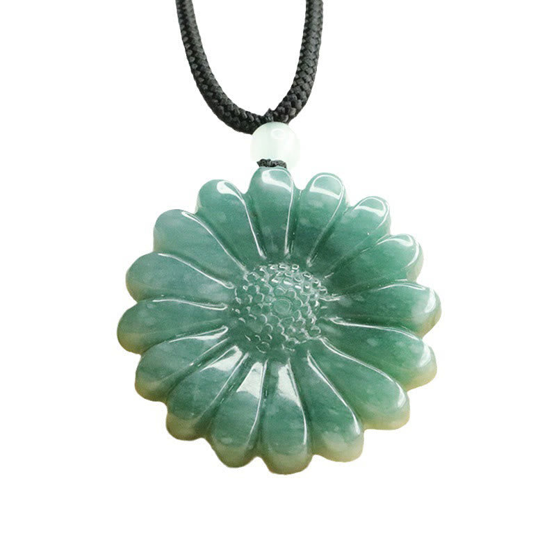 Buddha Stones Sunflower Jade Abundance Necklace Pendants - image 7