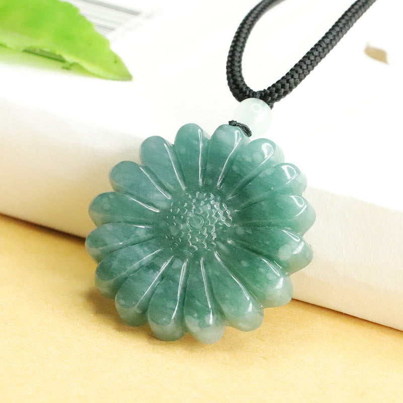 Buddha Stones Sunflower Jade Abundance Necklace Pendants - image 2
