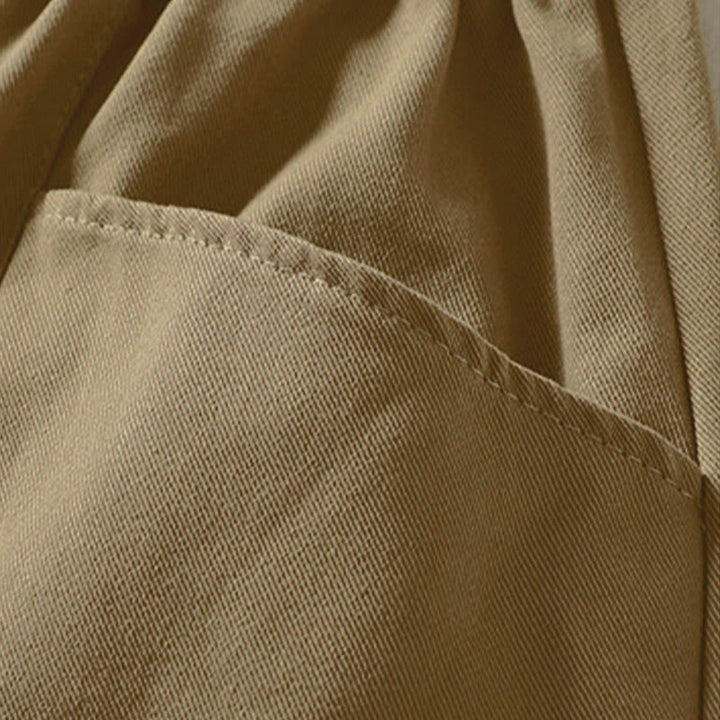 Buddha Stones Fall Simple Lines Button Zipper Design Ankle-Length Cotton Women's Harem Pants With Pockets - image 13