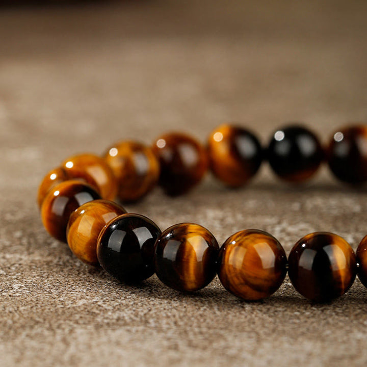 Buddha Stones Year Of The Horse Tiger Eye Courage Bracelet - image 10