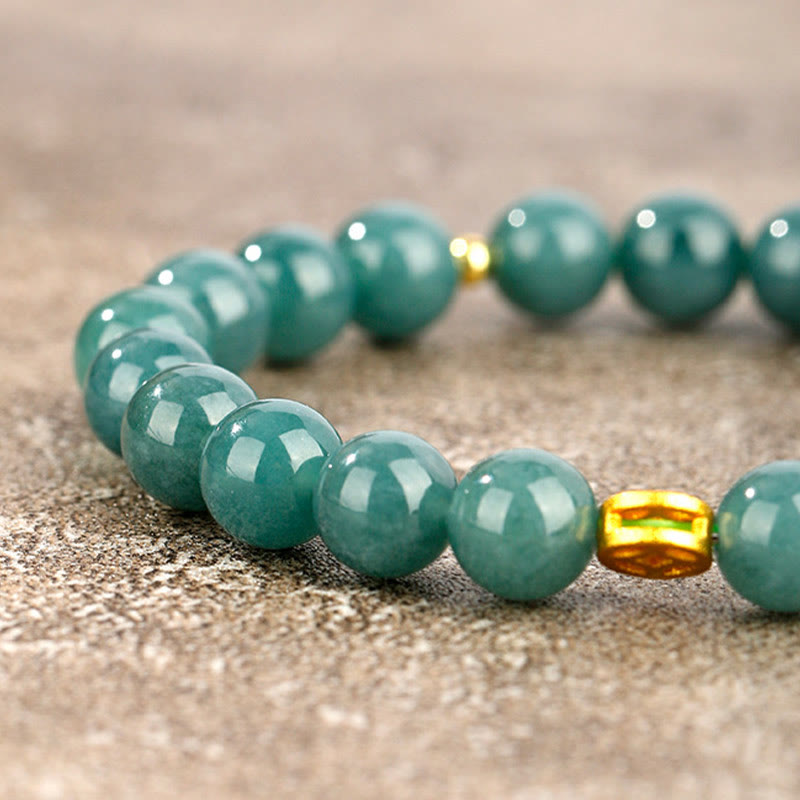 Buddha Stones Year Of The Horse Jade Prosperity Abundance Bracelet - image 9