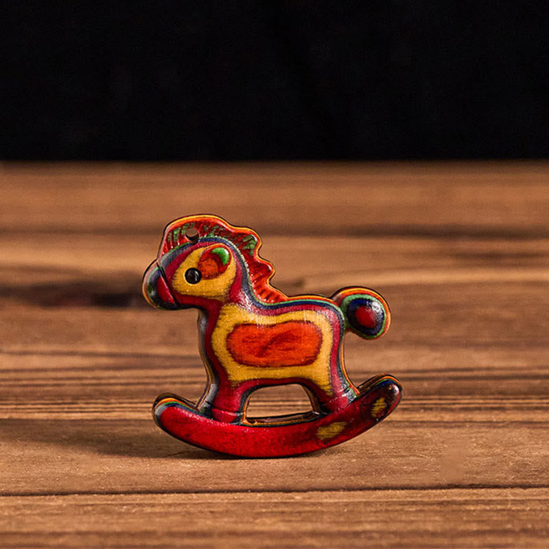 Buddha Stones Year of the Horse Copper Coin Rainbow Eucalyptus Creativity Desk Decoration - Rainbow Eucalyptus(38*39*12.5mm) - image 0