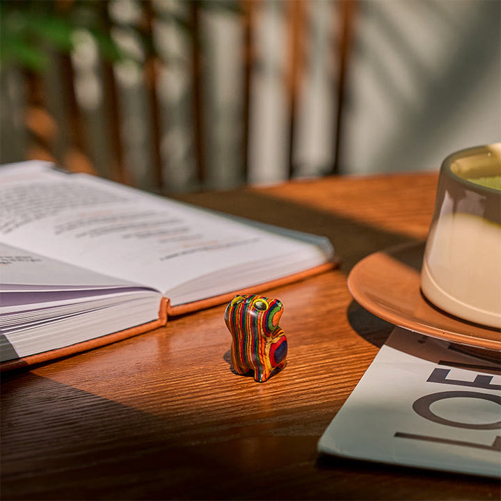 Buddha Stones Carved Cute Kitten Rainbow Eucalyptus Reduce Stress Decoration - image 10