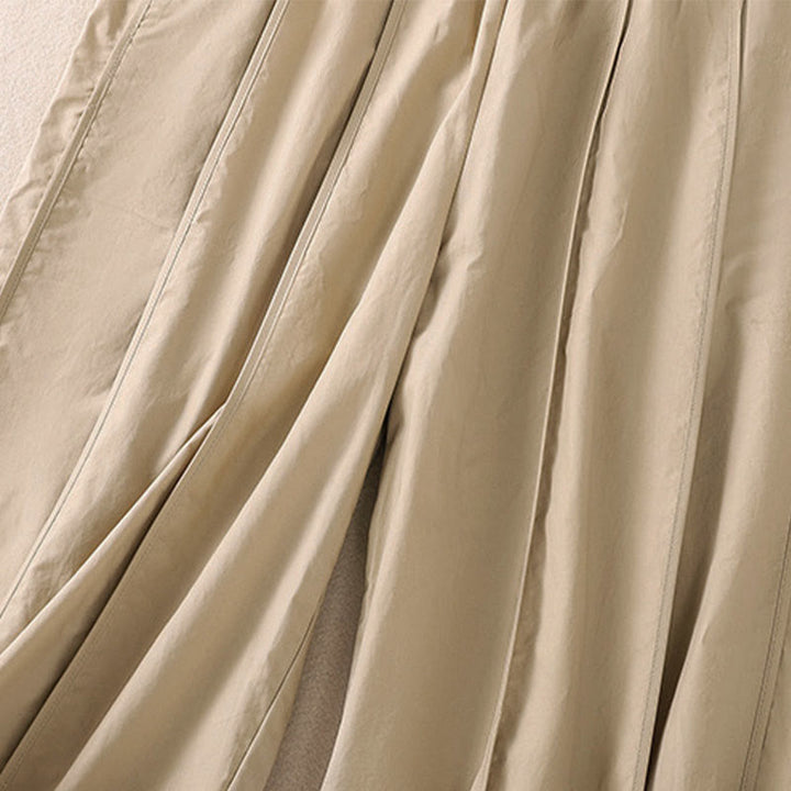 Buddha Stones Summer Simple Pure Color High Waisted Pleated Women's Harem Pants With Pockets - image 16