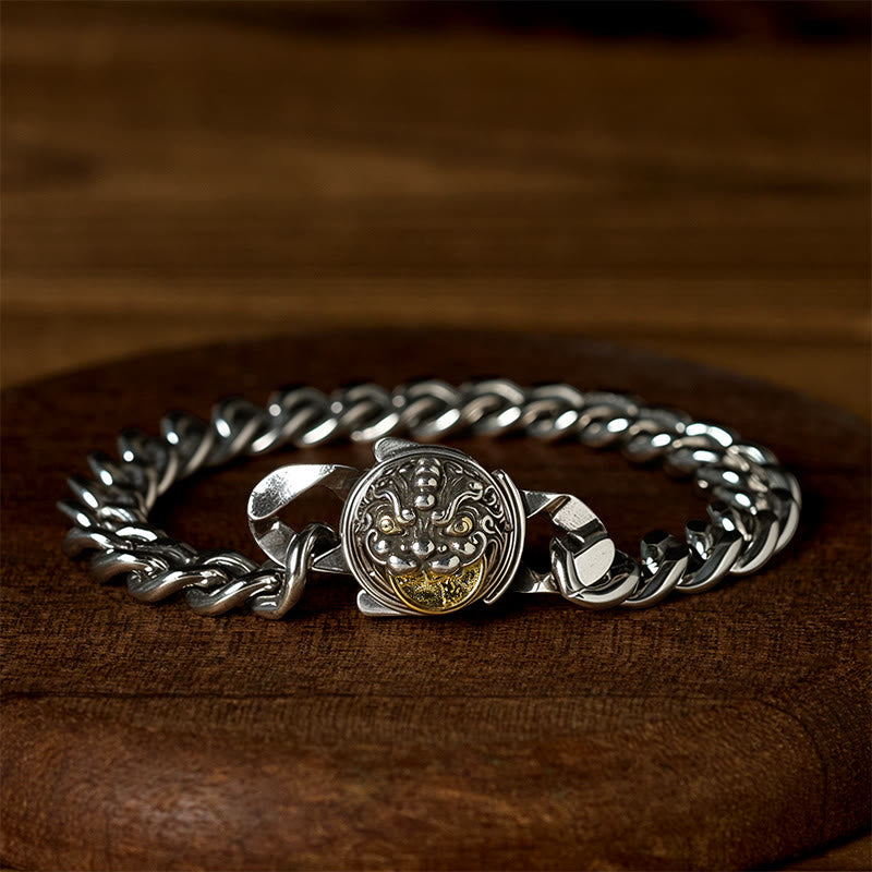 Buddha Stones Copper PiXiu Wealth Luck Bracelet - Copper PiXiu(Wrist Circumference: 21-22cm) - image 0