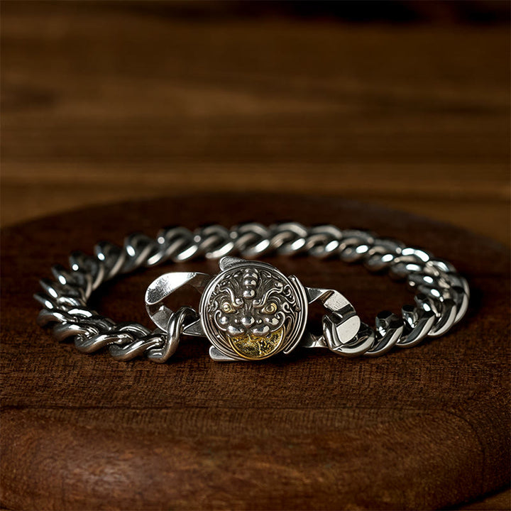 Buddha Stones Copper PiXiu Wealth Luck Bracelet - Copper PiXiu(Wrist Circumference: 21-22cm) - image 0