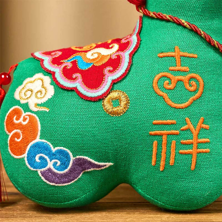Buddha Stones Year of the Horse Copper Red String Fu Character Embroidery Prosperity Home Decoration - image 33