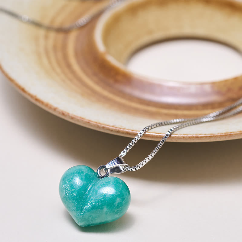 Buddha Stones Heart Design Amethyst Topaz Pink Crystal Opal Tiger Eye White Crystal Red Jasper Amazonite Green Aventurine Black Obsidian Citrine Balance Necklace Pendant - image 34