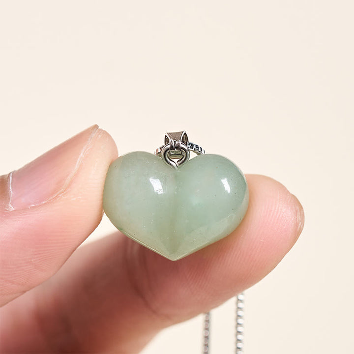 Buddha Stones Heart Design Amethyst Topaz Pink Crystal Opal Tiger Eye White Crystal Red Jasper Amazonite Green Aventurine Black Obsidian Citrine Balance Necklace Pendant - image 36