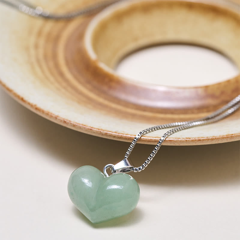 Buddha Stones Heart Design Amethyst Topaz Pink Crystal Opal Tiger Eye White Crystal Red Jasper Amazonite Green Aventurine Black Obsidian Citrine Balance Necklace Pendant - image 37