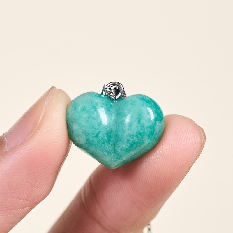 Buddha Stones Heart Design Amethyst Topaz Pink Crystal Opal Tiger Eye White Crystal Red Jasper Amazonite Green Aventurine Black Obsidian Citrine Balance Necklace Pendant - image 33