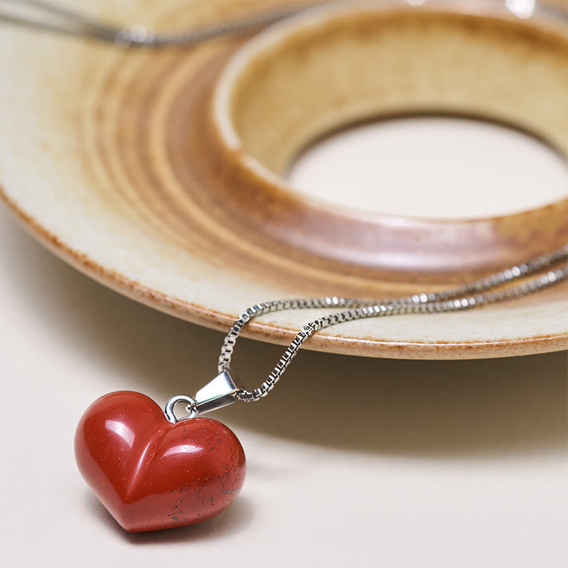 Buddha Stones Heart Design Amethyst Topaz Pink Crystal Opal Tiger Eye White Crystal Red Jasper Amazonite Green Aventurine Black Obsidian Citrine Balance Necklace Pendant - image 29