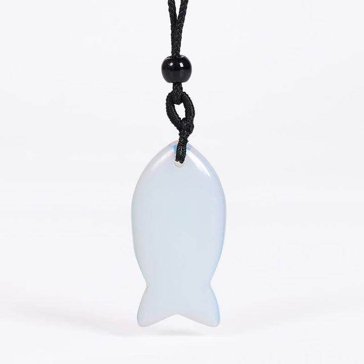 Buddha Stones Koi Fish Pink Crystal Indian Agate Amethyst Topaz Red Jasper Success Warmth Necklace Pendant - Opal - image 55