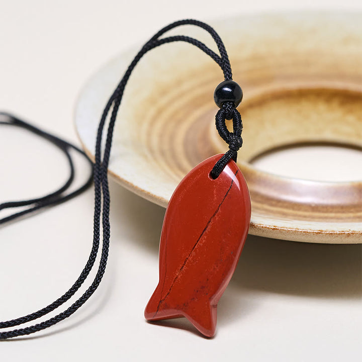 Buddha Stones Koi Fish Pink Crystal Indian Agate Amethyst Topaz Red Jasper Success Warmth Necklace Pendant - image 20