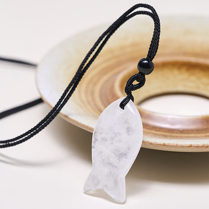 Buddha Stones Koi Fish Pink Crystal Indian Agate Amethyst Topaz Red Jasper Success Warmth Necklace Pendant - image 49