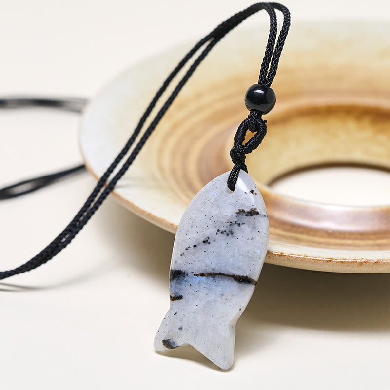 Buddha Stones Koi Fish Pink Crystal Indian Agate Amethyst Topaz Red Jasper Success Warmth Necklace Pendant - image 24