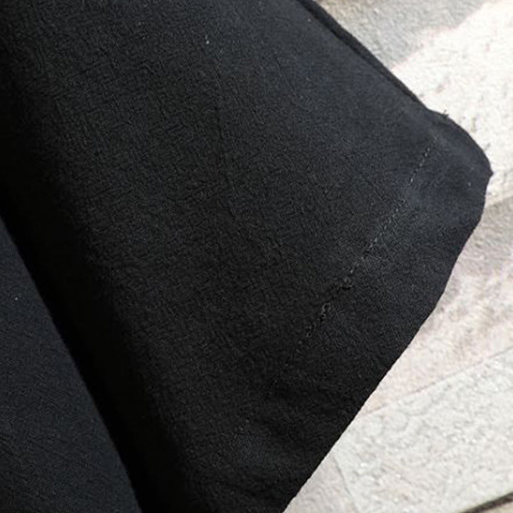 Buddha Stones Embroidered Crane Auspicious Cloud Pattern Open Front Short Sleeve Jacket Men's Cotton Kimono - image 13