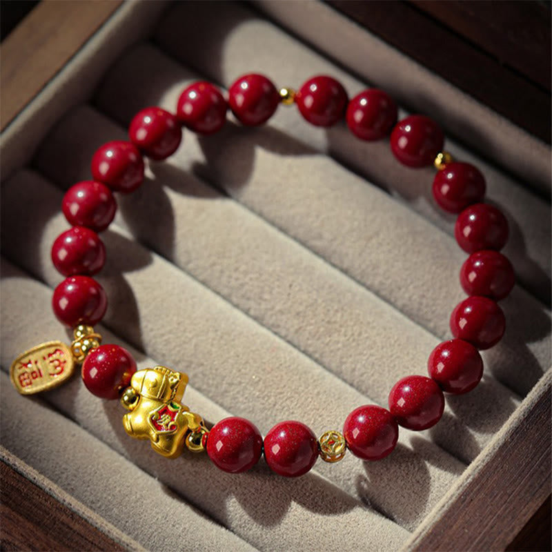 Buddha Stones Year Of The Horse Cinnabar Blessing Bracelet - image 7