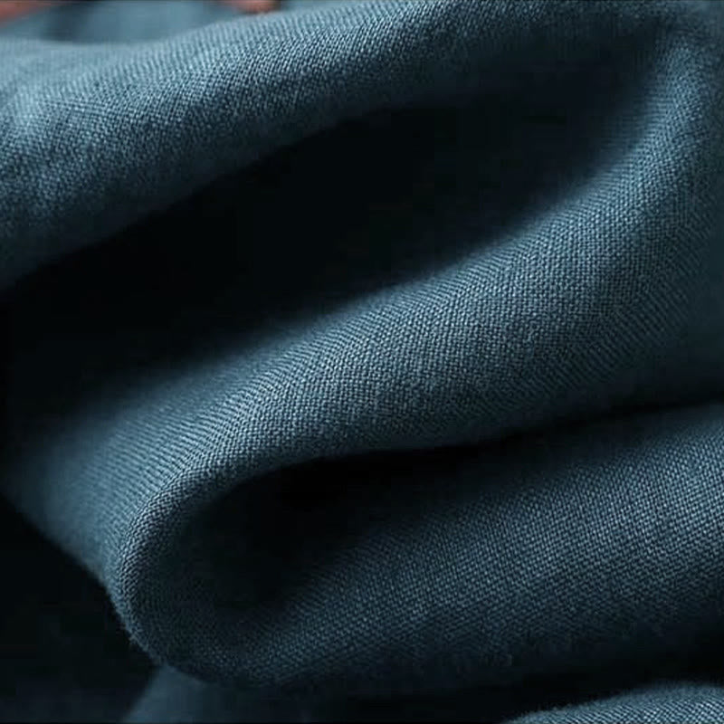 Buddha Stones Retro Flower Embroidery Design Long Sleeve Cotton Linen Women's Shirt - image 12