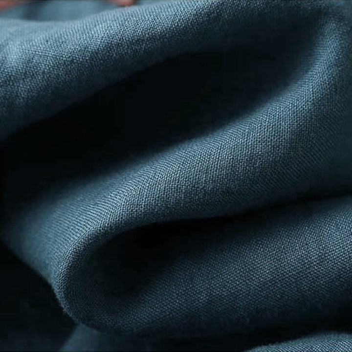 Buddha Stones Retro Flower Embroidery Design Long Sleeve Cotton Linen Women's Shirt - image 12